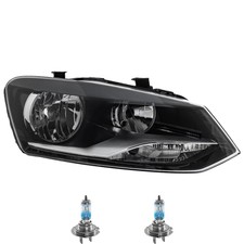 Scheinwerfer rechts chrom inkl. OSRAM Lampen H7 für VW Polo 6R 6C 6R_ 6R1 6C1