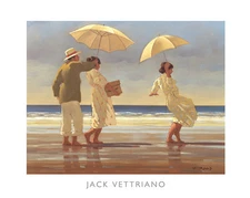 The Picnic Party II by Jack Vettriano Art Print Sand Beach Seascape Poster 16x20