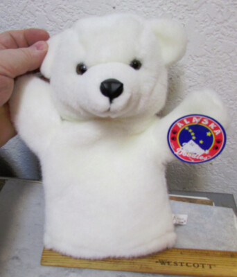 Cute Plush Stuffed Alaska Doodles Vaughn Exclusive Hand puppet, Polar Bear