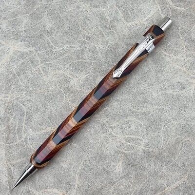 Hand Crafted Pentel P-205(0.5mm) Mechanical Pencil with Octagonal Wood Barrel