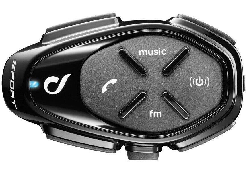 Cellularline Sport Citofono Twin Pack Interfono Bluetooth 2 Pezzi Neri PER Moto - Immagine 3 di 4