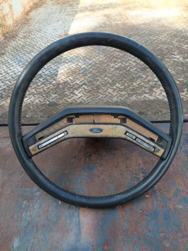 80-86 Ford F150 F250 F350 Bronco Econoline Steering Wheel OE Black (THICK RIM) - Picture 1 of 22