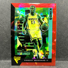 2021 FLUX ROBERT WOODARD II RC #241 RED CRACKED ICE PRIZM (SACRAMENTO KINGS)
