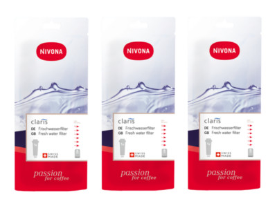 3x Nivona Frischwasser-Filterpatrone NIRF 700 CLARIS