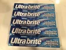 Lot Of 5 Colgate Ultra brite Advanced Whitening Toothpaste Clean Mint 6 oz