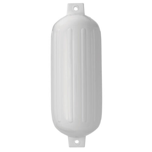 Polyform G-5 WHITE Ribbed Twin Eye Marine Boat Fender 8.8" x 26.08" 49-941-328 - Picture 1 of 3