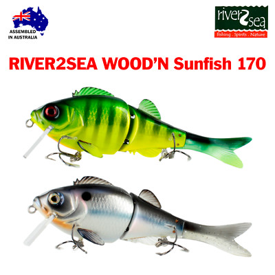 RIVER2SEA WOOD'N Sunfish 170 17cm, 51 g Australian Floating Fishing Wobbler