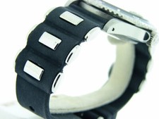 Rolex Submariner Mens Stainless Steel Watch Date Sub Black Strap Band 16610 7