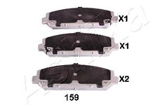 ASHIKA 50-01-159 Brake Pad Set, disc brake for INFINITI,NISSAN
