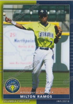 2016 Columbia Fireflies Milton Ramos RC Rookie NY Mets