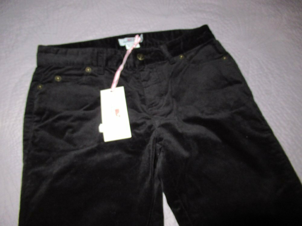 nwt Vineyard Vines black velvet stretch pants girls 12 free ship US eBay