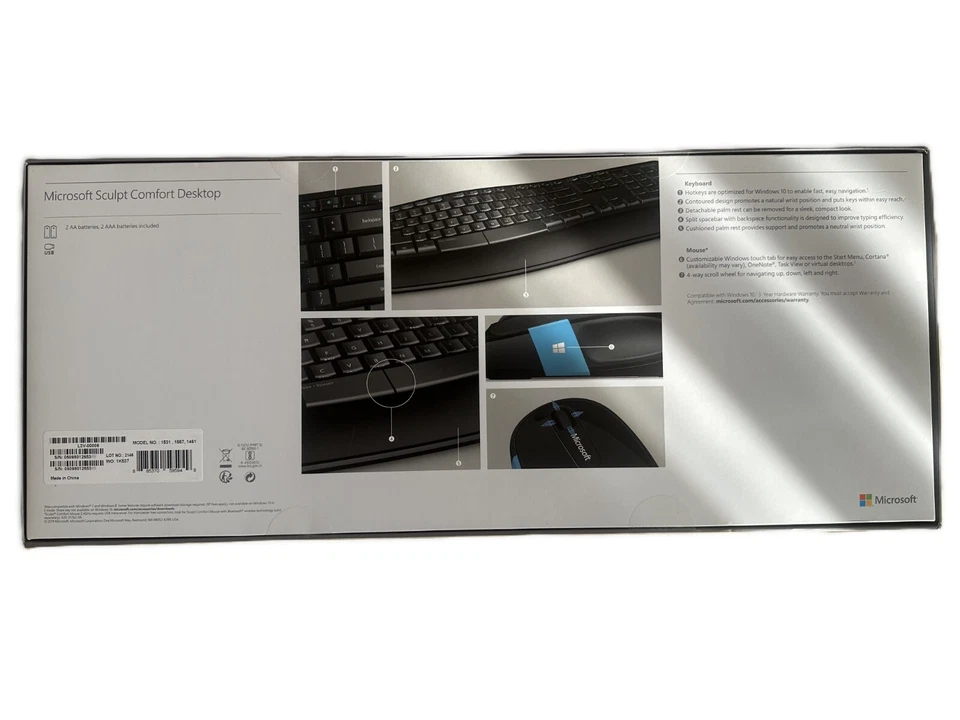 Microsoft Sculpt Comfort Desktop Keyboard and Mouse Set, UK English Layout - Image 2 of 4