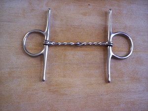 Used Stainless Full Cheek Single Twisted Wire Snaffle Bit  5" Mouth