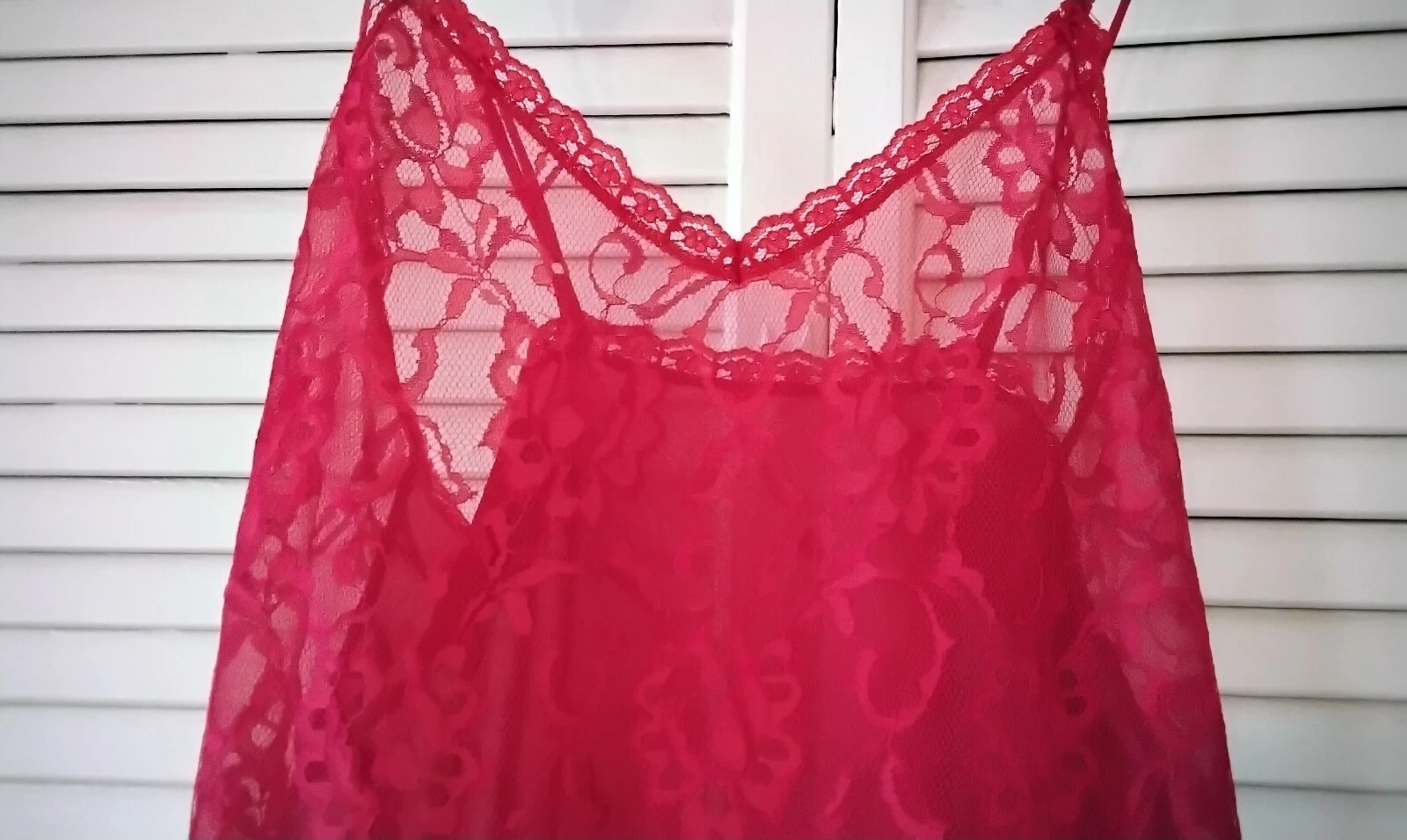 UNDERCOVER Abito da notte vintage sottocoperta in pizzo rosso Taglia S M Nuovo senza etichette