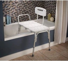 Probasics Tub Transfer Bench, Shower Chair with Backrest for Elderly and Disable