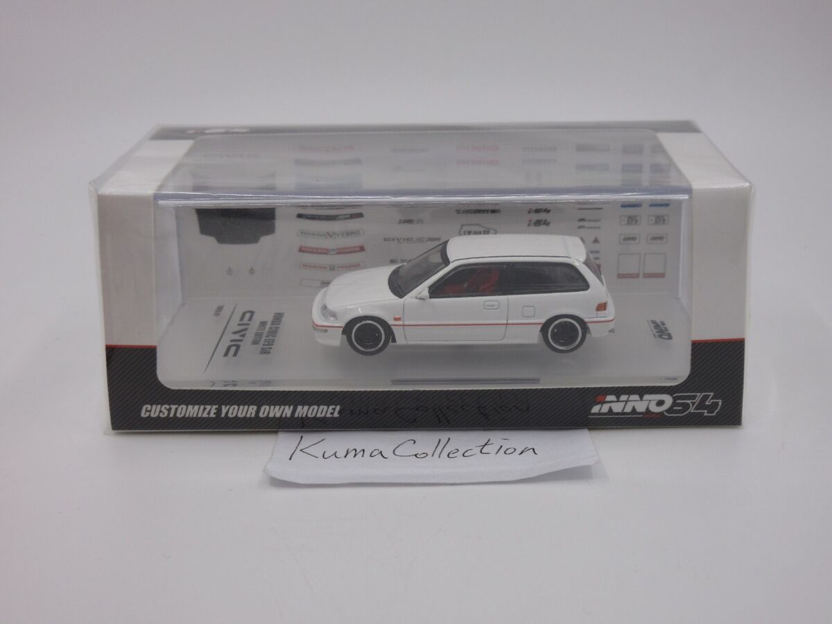 1:64 Inno64 Honda Civic EF9 Sir White JDM Customize your own 1:64 Inno64 Honda Civic EF9 Sir White JDM Customize your own
