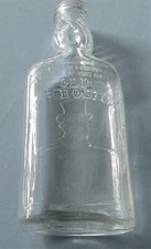 VINTAGE EMBOSSED OLD MR. BOSTON WHISKEY EMPTY PICTORIAL GLASS BOTTLE TOP HAT