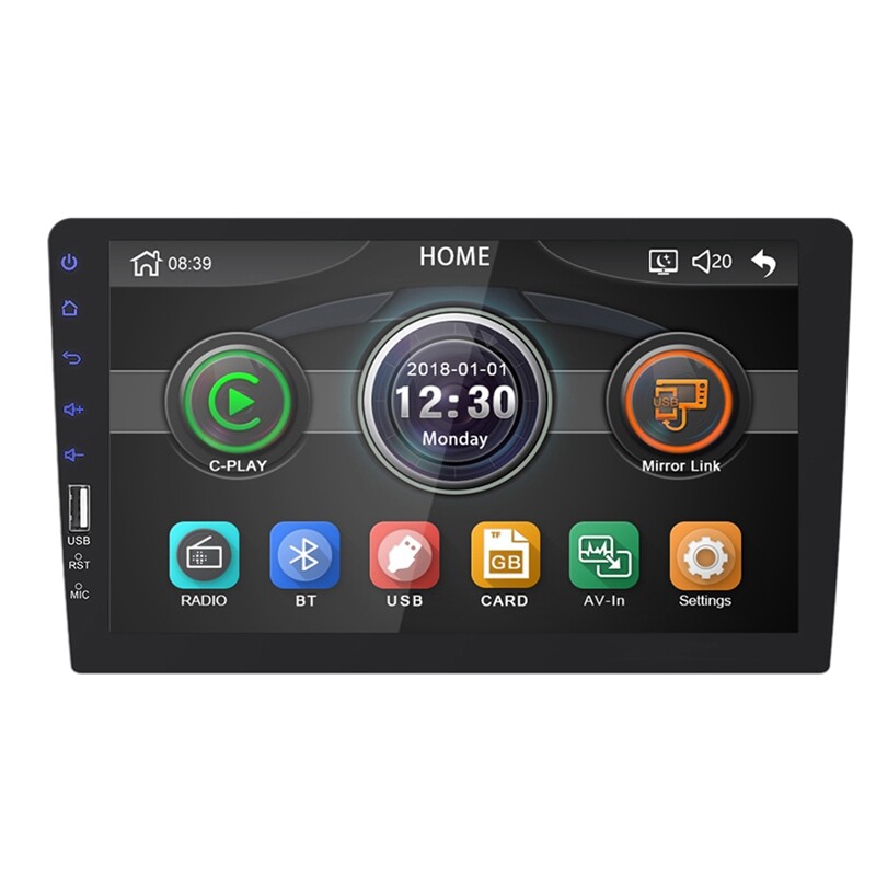 Single Din Bluetooth MP5 Car Stereo with Touchscreen, Mirror Link, and USB