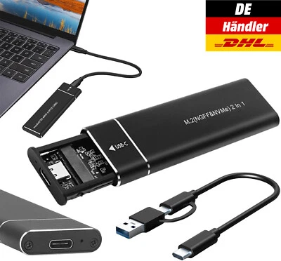 OLOTOS M2 SSD-Gehäuse M.2 NVMe NGFF SATA USB 3.2 Gehäuseadapter 10Gbps PCIe SSD Adapter