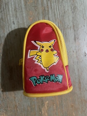 Pokemon Pikachu Rare Bad Face Yellow Mini Keyring Backpack Bag Purse 3D Shape