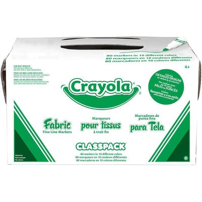 Crayola classpk fabric marker 80-ct 588215 (071662082154)