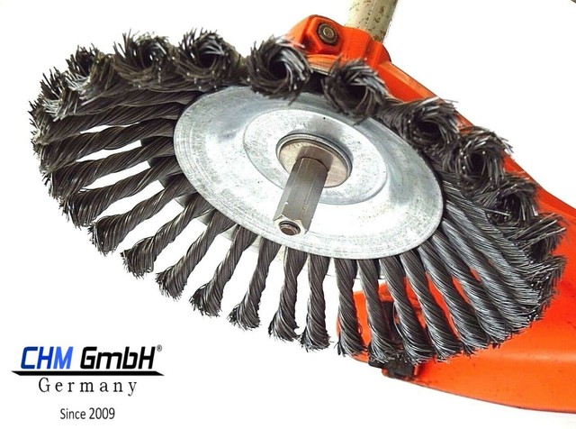 CHM 200mm Unkrautbürste mit 25,4mm Bohrung und Adapter für STIHL