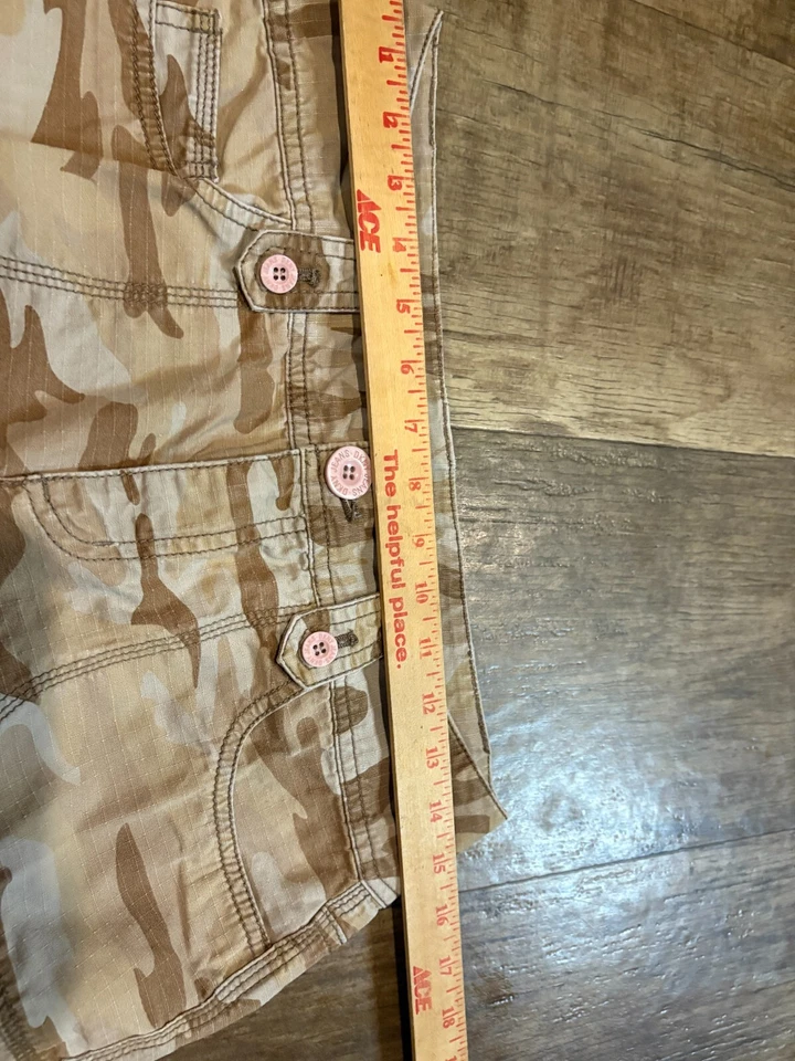 Pantalones Cortos Carga DKNY Para Hombre Talla 30 x 13 Camuflados Bolsillos Carga Y2K Combate Tostado Marrón Foto 3 de 4