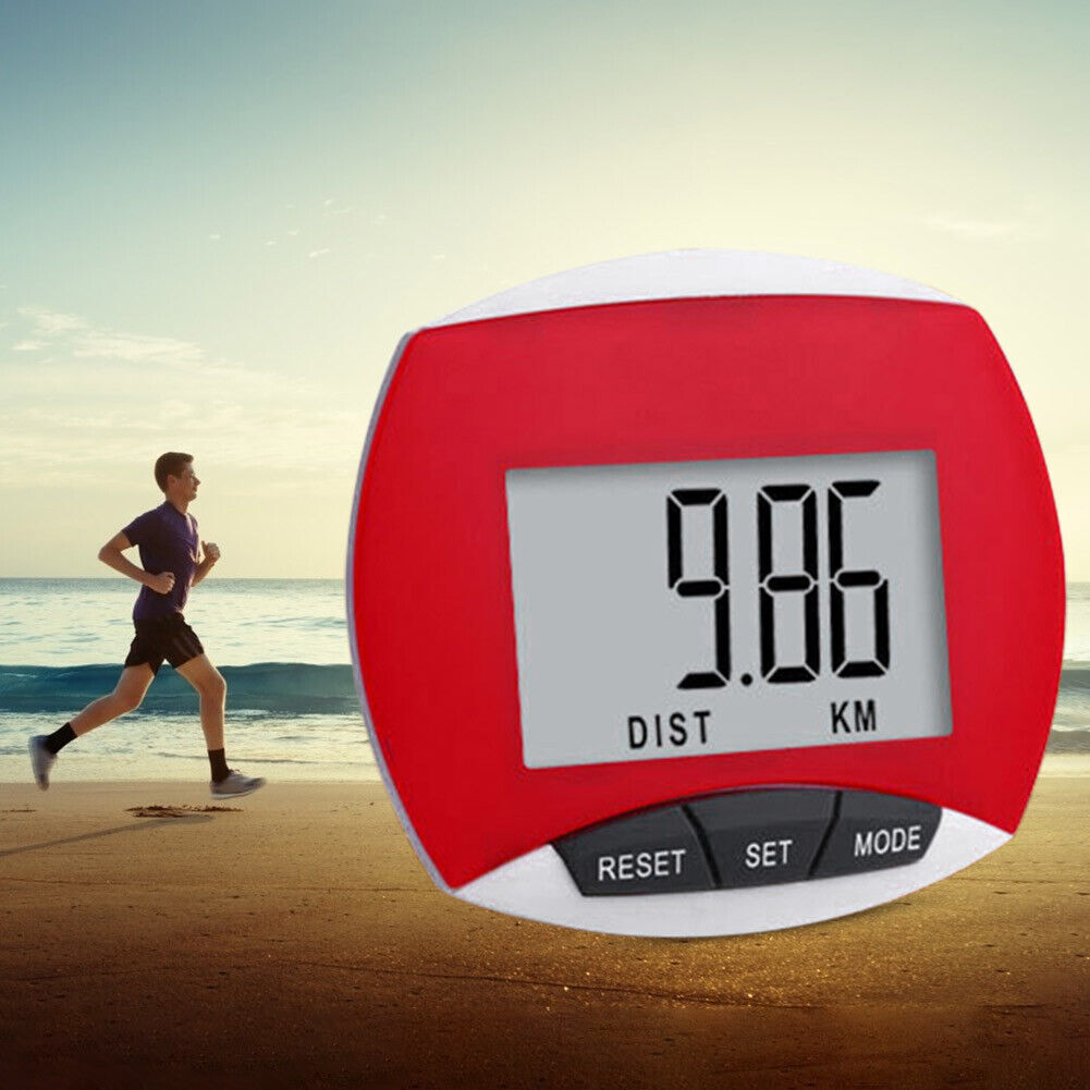 Digital Walking Pedometer Built-in Clip 3D Step Counter for Adults ...