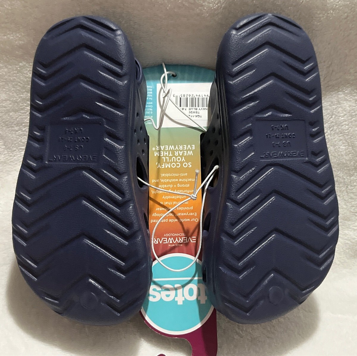 TOTES SolBounce Blue Washable Clog Sandal Shoe Unisex Size Toddler
