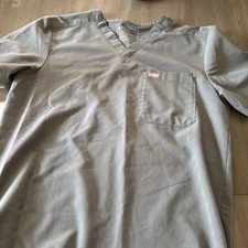 FIGS Technical Collection Women's Scrub Top Medical Uniform Gray Size Large