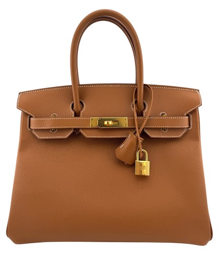 Hermes Birkin 30 Gold Camel Tan Epsom Leather Gold Hardware RARE