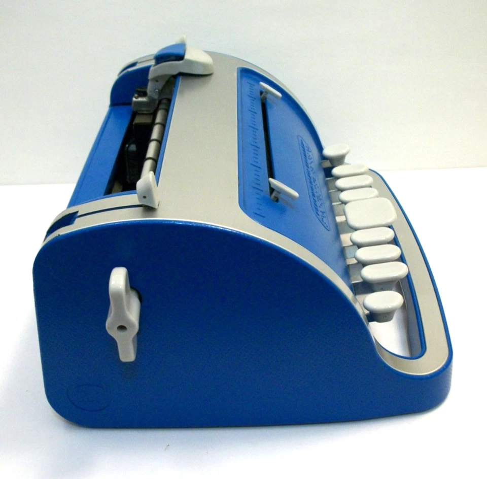 Perkins APH Brailler Blue Mechanical Braille Typewriter School For The Blind - Image 3 of 4