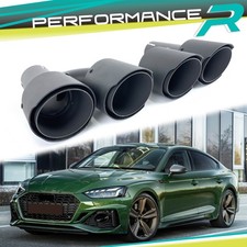 Matt Carbon Endrohr Auspuffblenden Duplex für AUDI A4 A5 B8 8T A6 C7 4G Q5 8U