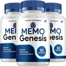 (3 Pack) Memo Genesis Supplement Capsules – MemoGenesis Natural Blend Memory