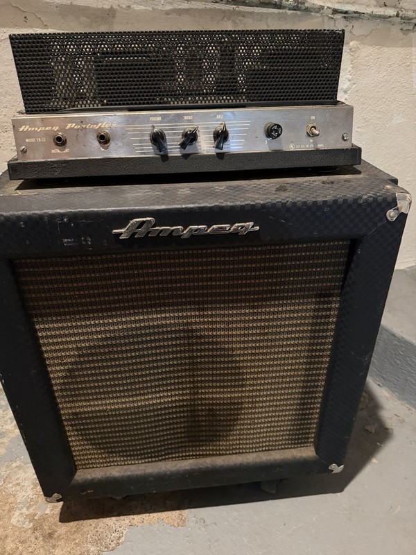 Ampeg Portaflex SB-12 Tube Bass Amp Stack w/ Cab 25W 1-Channel 8 Ohm