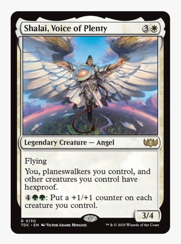 Shalai, Voice of Plenty | MTG TDC | White Angel Hexproof Commander Rare | NM
