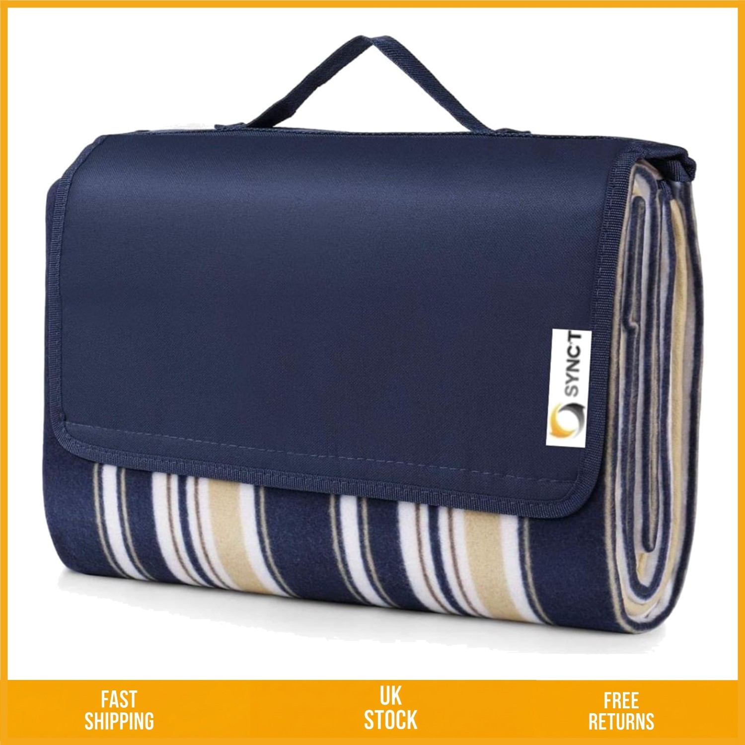 Large Waterproof Picnic Blanket Sandproof Outdoor Beach Mat XXL 200 x 200cm