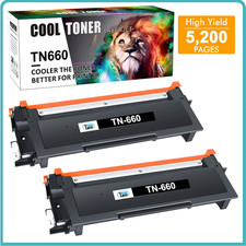 2PK TN660 High Yield Toner Cartridge for Brother MFC-L2700DW L2740DW HL-L2380DW