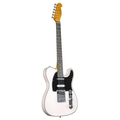 J&D TL-DLX E-Gitarre Snow White Nashville-Style 3 Tonabnehmer Hochglanz 22 Bünde