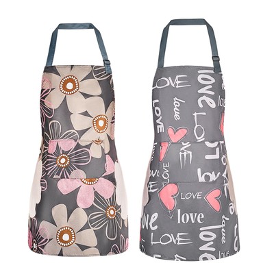 2Pack Floral Cooking Apron for Women Waterproof Kitchen Apron for Cooking Baking