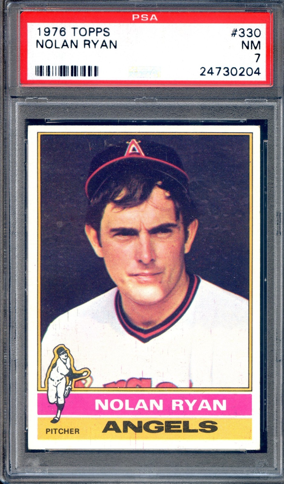 NOLAN RYAN  -  1976 Topps #330  -  PSA 7 NEAR MINT