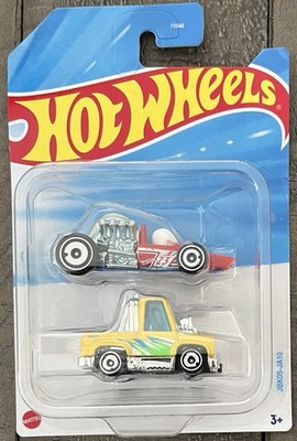 ホットウィール ショップトラックス 83 シェビー シルバラード 2台セット Hot Wheels 2 Pack Tooned '83 Silverado Yellow & Head Starter New