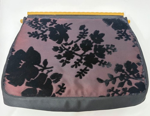 Coblentz Original Vintage Velvet Floral Frame Handbag 50s 60s Purse - Image 1