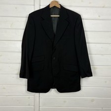 MULBERRY Blazer Jacket Mens Size 44 Black Wool Sports Coat Smart Formal Vintage