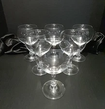 Set of 6 Libbey Clear Glass Perception 12 oz Wine or Beer Glasses