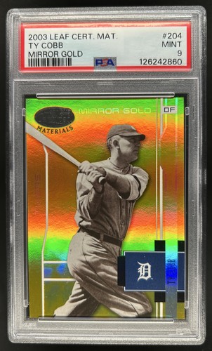 2003 Leaf Certified Materials Ty Cobb Mirror Gold #/25 Tigers PSA 9