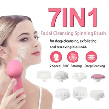 7-in-1 Electric Facial Cleansing Brush-Deep Clean & Exfoliate for All Skin Types