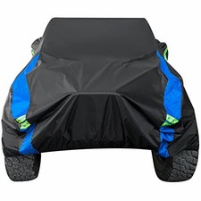 Avecrew for Jeep Wrangler Cover Waterproof 2 Jeep Wrangler Cover -2D Black-Blue