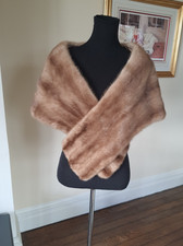 Mink Stole Cape Shawl Scaff Bolero Jacket Wrap Real Fur Visone Nerz Visón