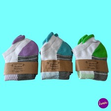YSENSE SNUG Women's Sports Socks, 3 Pair, Neon Multicolour, UK 4-7.5